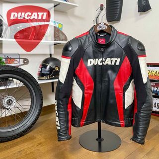 ドゥカティ(Ducati)の☆DUCATI by DAINESE レザージャケット ブラック/50（L相当）(装備/装具)