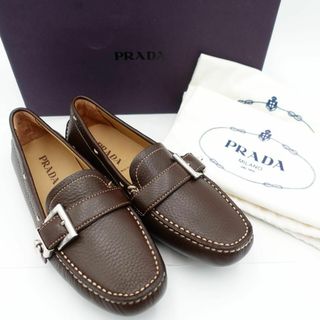 プラダ(PRADA)の21.5cm PRADA プラダ ドライビングシューズ ブラウン レディース(ローファー/革靴)