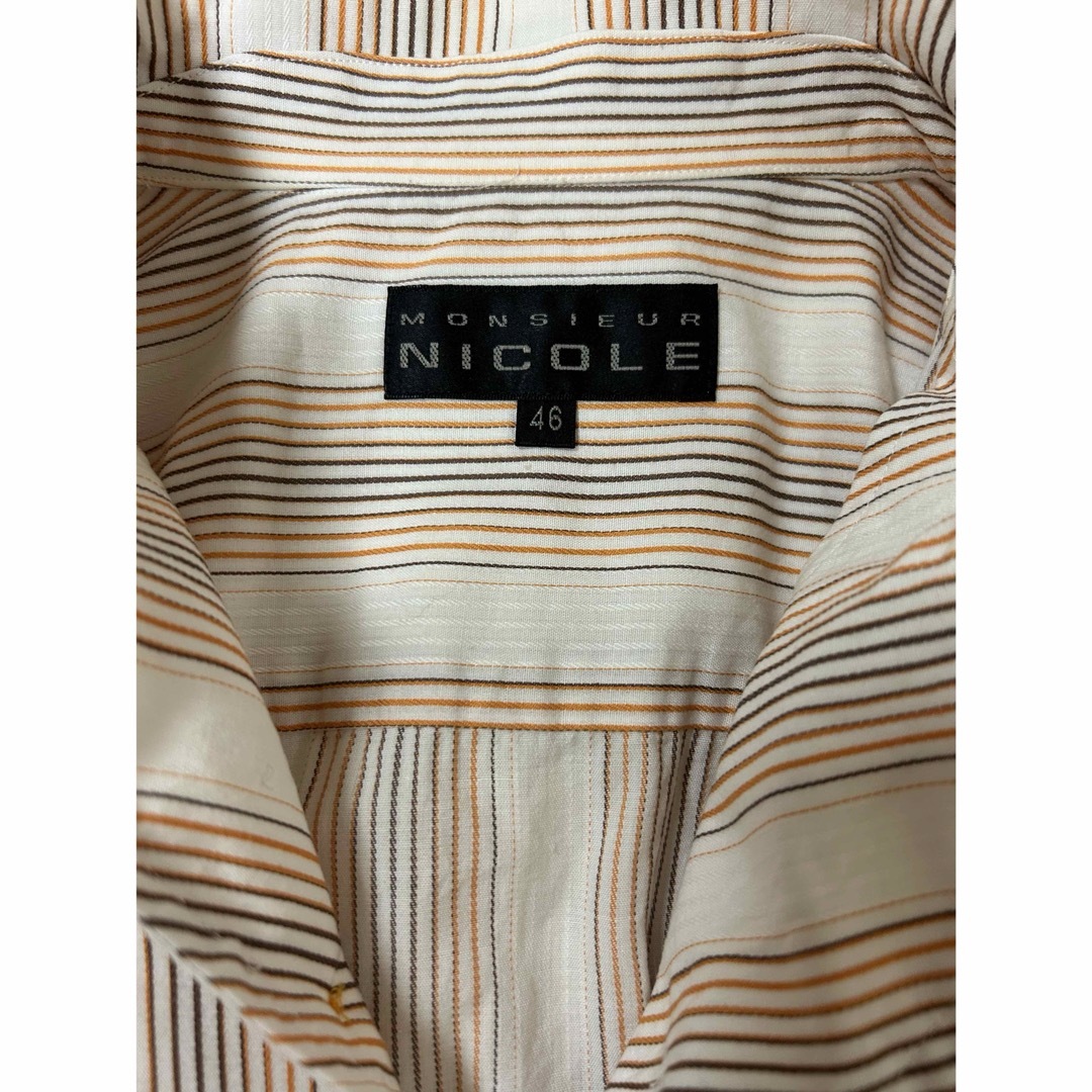 MONSIEUR NICOLE(ムッシュニコル)のMONSIEUR NICOLE ムッシュニコル メンズ半袖ボタンダウンシャツ46 メンズのトップス(シャツ)の商品写真