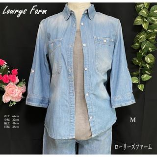 ローリーズファーム(LOWRYS FARM)のローリーズファーム レディース七分袖デニムシャツダンガリーシャツ(シャツ/ブラウス(長袖/七分))