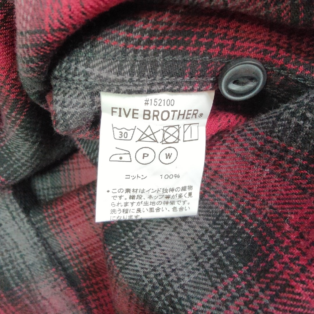 FIVE BROTHER(ファイブブラザー)の【FIVE BROTHER】新品タグ付 オンブレチェック ライトネルシャツ メンズのトップス(シャツ)の商品写真