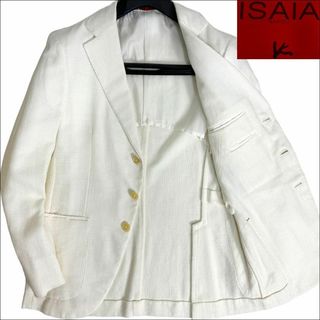 ISAIA - J6119新品 イザイア SAILOR コットンウールサマージャケット 白 46