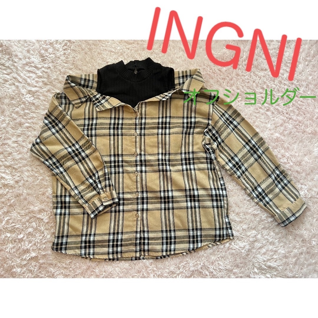 INGNI(イング)の【INGNI】オフショルダーシャツ　Mサイズ レディースのトップス(シャツ/ブラウス(長袖/七分))の商品写真