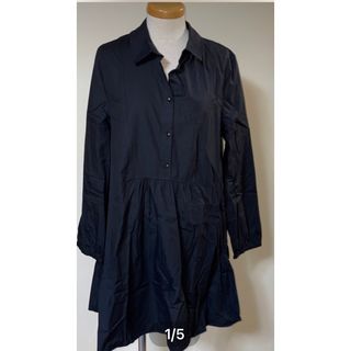 ザラ(ZARA)の最安値❣️ザラ　新品　レディース　膝丈　ワンピース　チュニック　シャツ　長袖(チュニック)