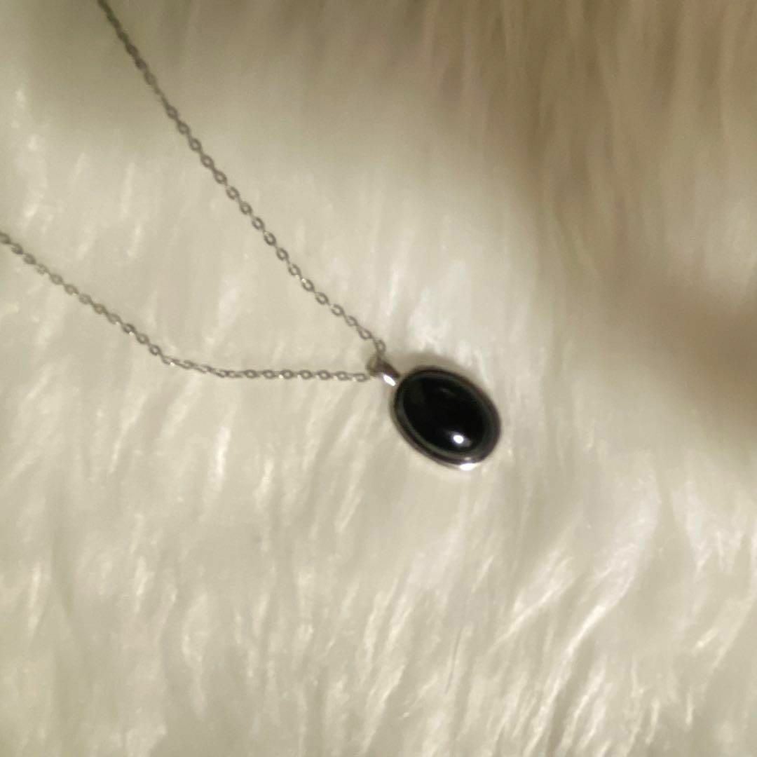オニキスネックレス天然石ペンダント黒ブラック華奢 オニキスネックレス天然石ペンダント黒ブラック華奢