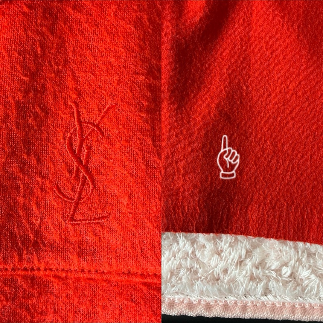 Yves Saint Laurent(イヴサンローラン)のイヴサンローラン ニットコート ロングコート ベルト ブランドロゴ刺繍 フリー レディースのジャケット/アウター(ロングコート)の商品写真