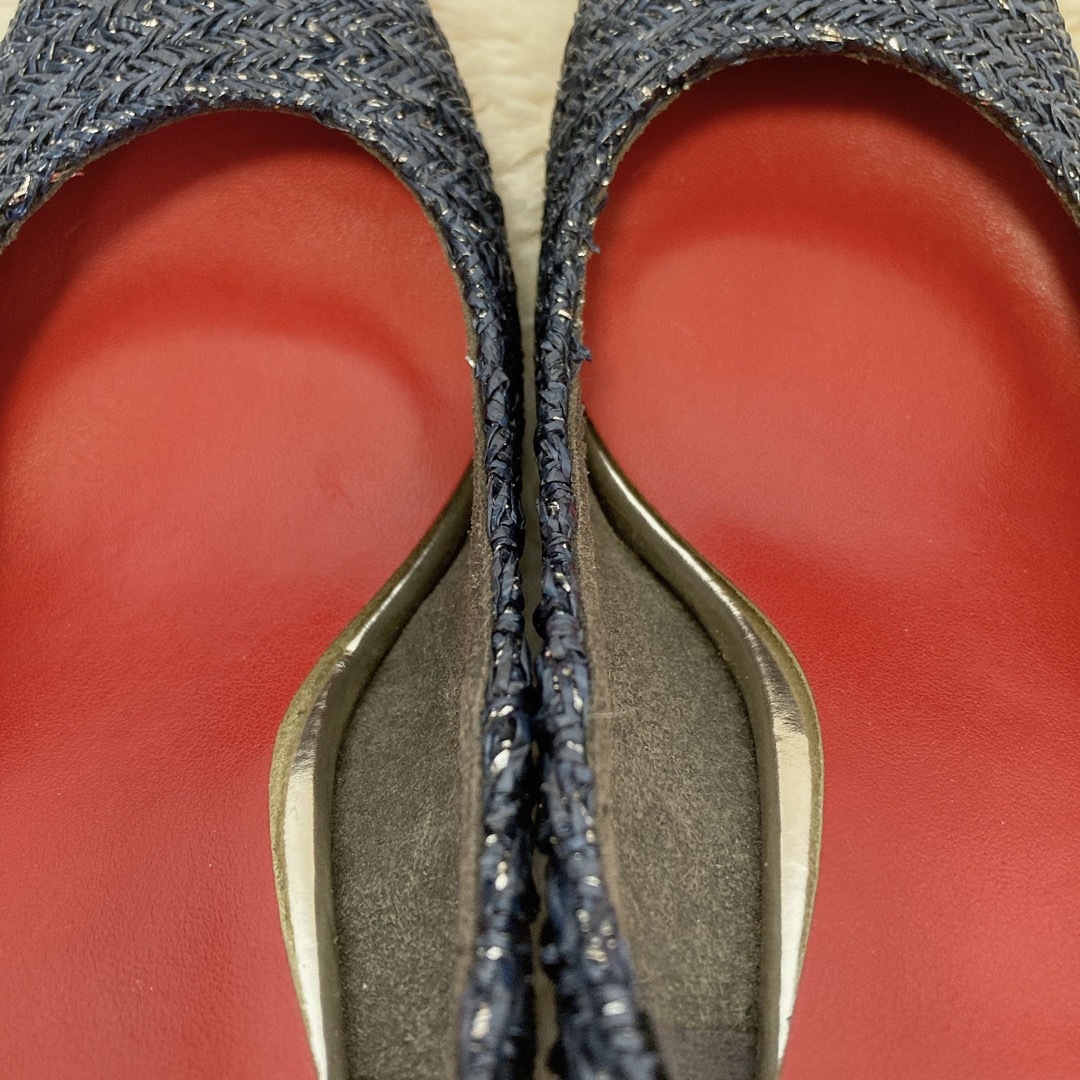キビラ 22.5 KIBERA パンプス ヒール ラウンドトゥ ラメ 日本製 レディースの靴/シューズ(ハイヒール/パンプス)の商品写真