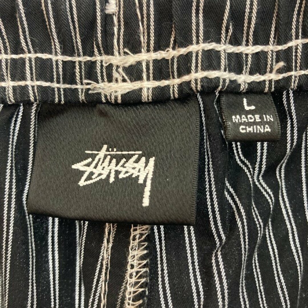 STUSSY(ステューシー)の★STUSSY ステューシー ストライプ イージーパンツ 21ss ブラック sizeL メンズのパンツ(その他)の商品写真