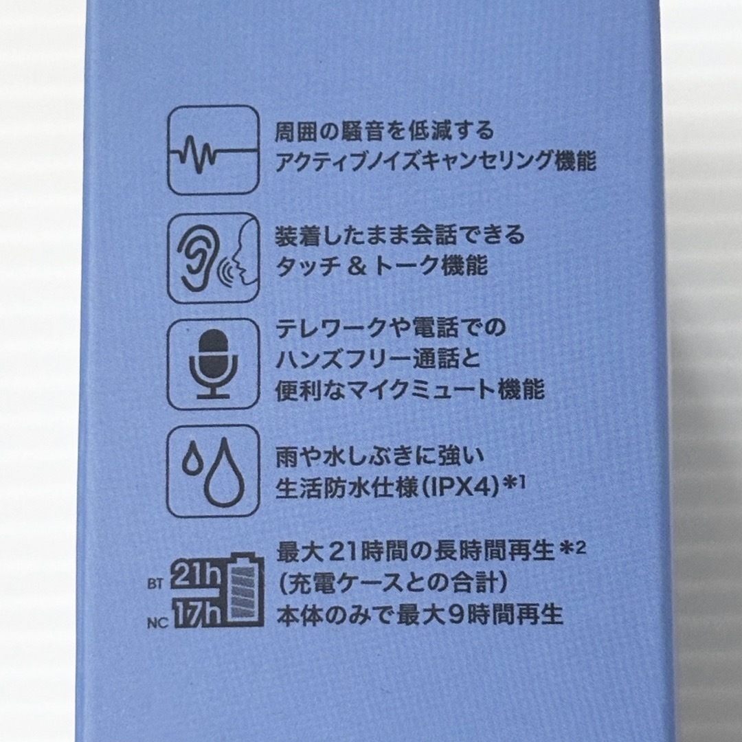 Victor(ビクター)の【未開封】Victor HA-A30T-A ワイヤレスイヤホン BLUE ブルー スマホ/家電/カメラのオーディオ機器(ヘッドフォン/イヤフォン)の商品写真