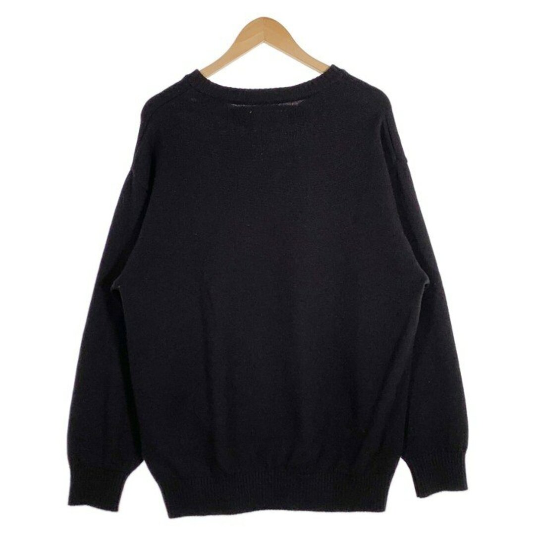 WACKO MARIA(ワコマリア)のWACKO MARIA ワコマリア Wool KNIT SWEATER ウール ニットセーター ブラック リブ編み Size M メンズのトップス(ニット/セーター)の商品写真