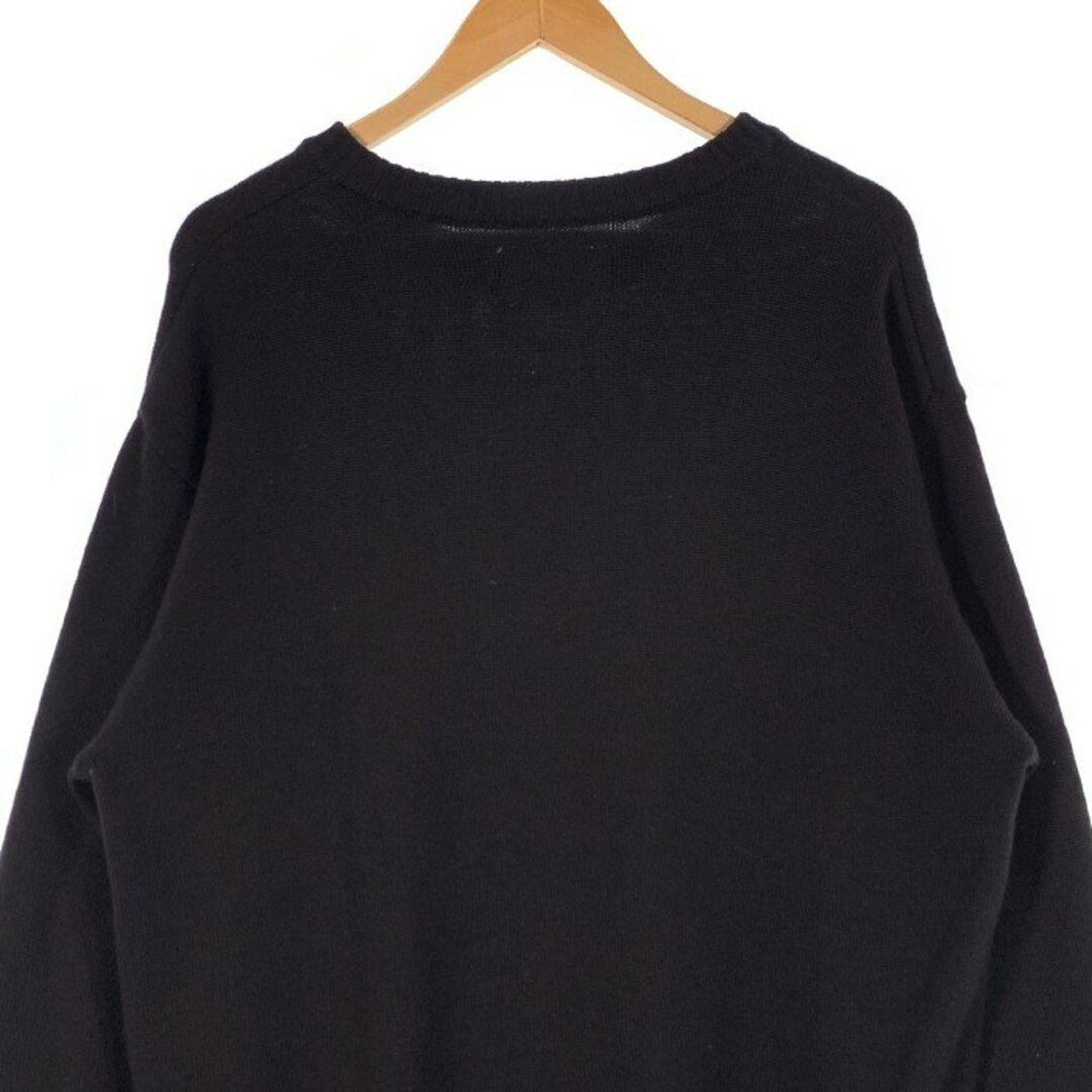 WACKO MARIA(ワコマリア)のWACKO MARIA ワコマリア Wool KNIT SWEATER ウール ニットセーター ブラック リブ編み Size M メンズのトップス(ニット/セーター)の商品写真