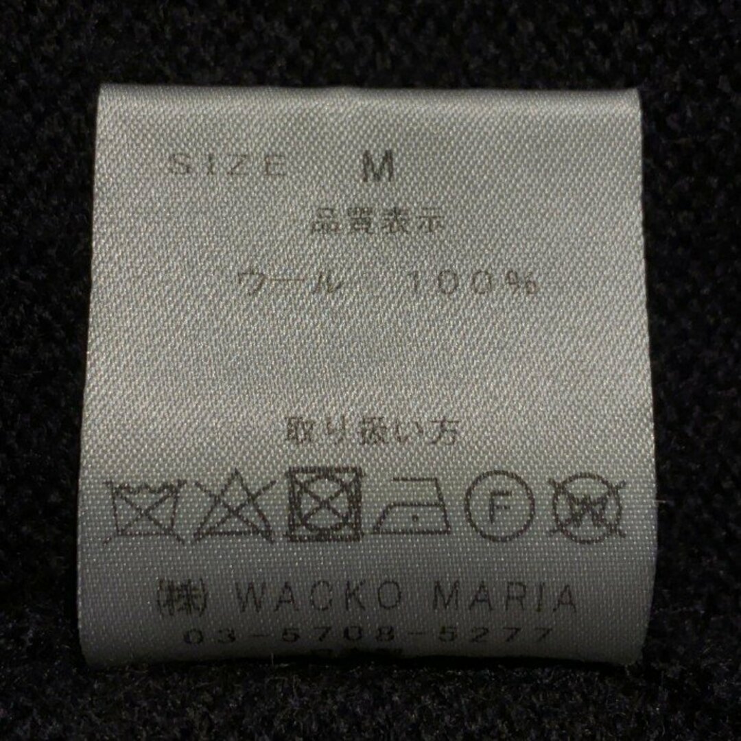 WACKO MARIA(ワコマリア)のWACKO MARIA ワコマリア Wool KNIT SWEATER ウール ニットセーター ブラック リブ編み Size M メンズのトップス(ニット/セーター)の商品写真