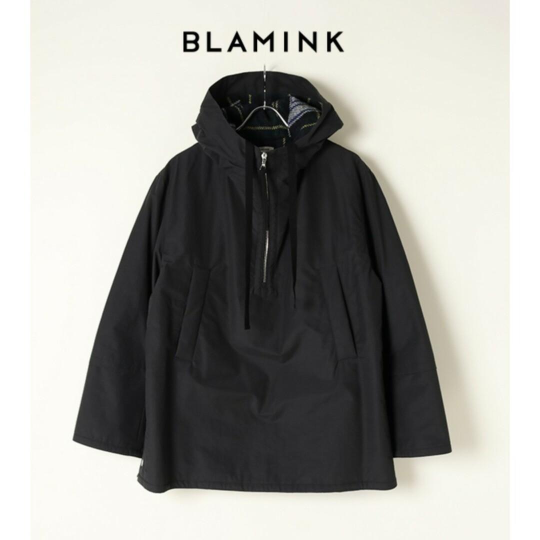 BLAMINK(ブラミンク)のBLAMINK ブラミンクコットンナイロンチェックブルゾンジャケット レディースのジャケット/アウター(ナイロンジャケット)の商品写真