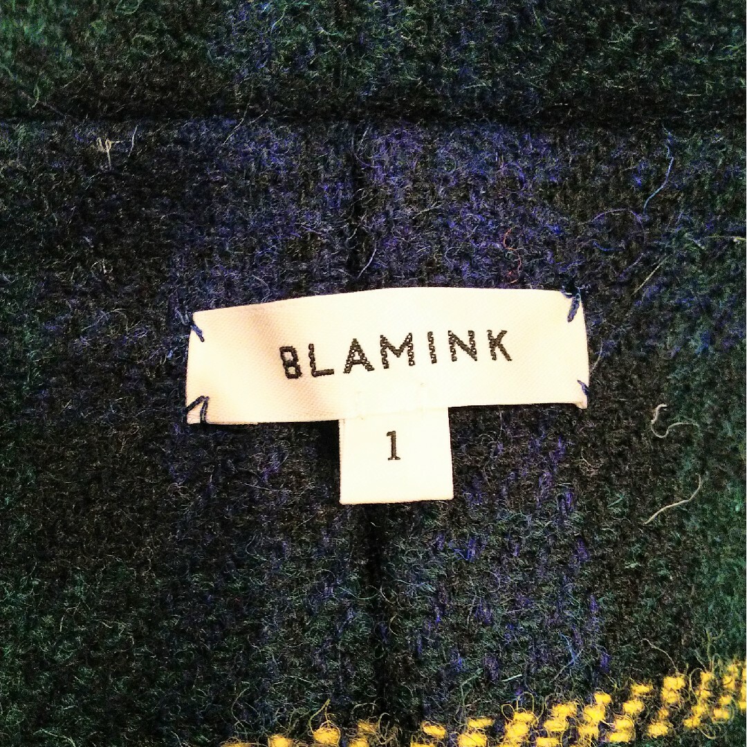 BLAMINK(ブラミンク)のBLAMINK ブラミンクコットンナイロンチェックブルゾンジャケット レディースのジャケット/アウター(ナイロンジャケット)の商品写真