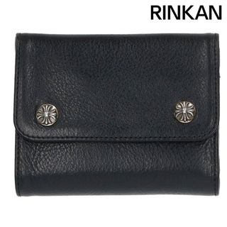 クロムハーツ(Chrome Hearts)のクロムハーツ  WAVE MINI/ウェーブミニ クロスボールボタンレザーウォレット財布 メンズ(財布)