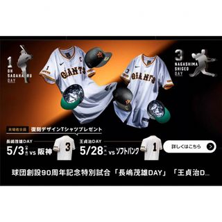 ヨミウリジャイアンツ(読売ジャイアンツ)の5/3（金・祝）巨人-vs 阪神 外野指定席(レフト巨人応援席) 3枚組(野球)