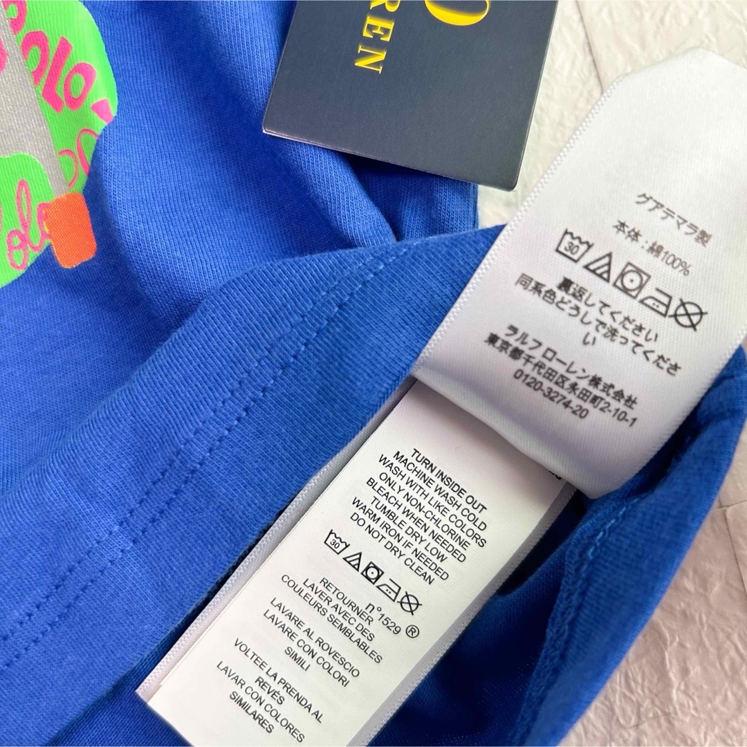 POLO RALPH LAUREN(ポロラルフローレン)のラルフローレン ガールズ半袖Tシャツ ブルー 6X/125 キッズ/ベビー/マタニティのキッズ服女の子用(90cm~)(Tシャツ/カットソー)の商品写真