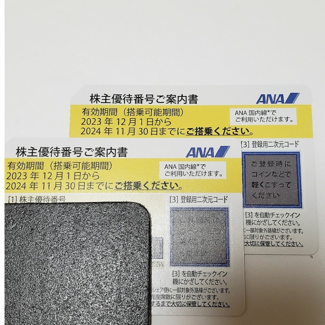 ANA(全日本空輸)(エーエヌエー(ゼンニッポンクウユ))のANA株式優待券　2024年11月30日まで✖️2枚 チケットの優待券/割引券(その他)の商品写真