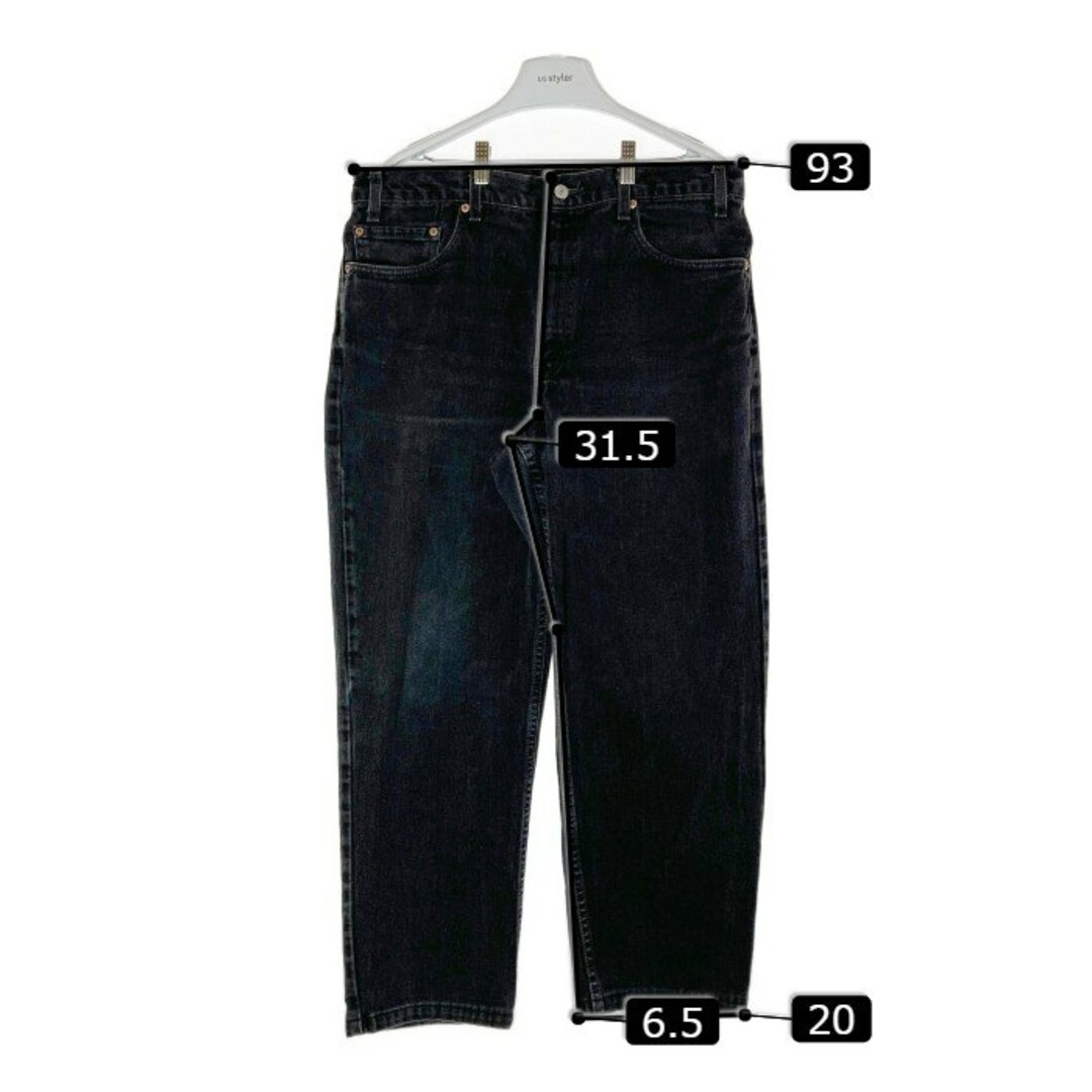 Levi's(リーバイス)の★Levi’s リーバイス 550 0260 USA製 00s 後染め ボタン裏554 デニムパンツ ブラック sizeW36 メンズのパンツ(デニム/ジーンズ)の商品写真