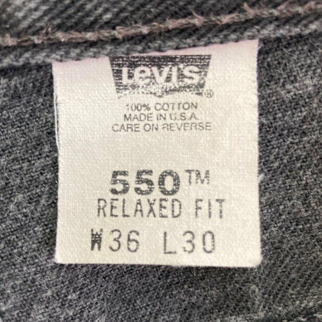 Levi's(リーバイス)の★Levi’s リーバイス 550 0260 USA製 00s 後染め ボタン裏554 デニムパンツ ブラック sizeW36 メンズのパンツ(デニム/ジーンズ)の商品写真