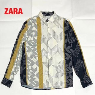 ザラ(ZARA)の【人気】ZARA　ザラ　レーヨンシャツ　総柄シャツ　幾何学模様　個性的(シャツ)