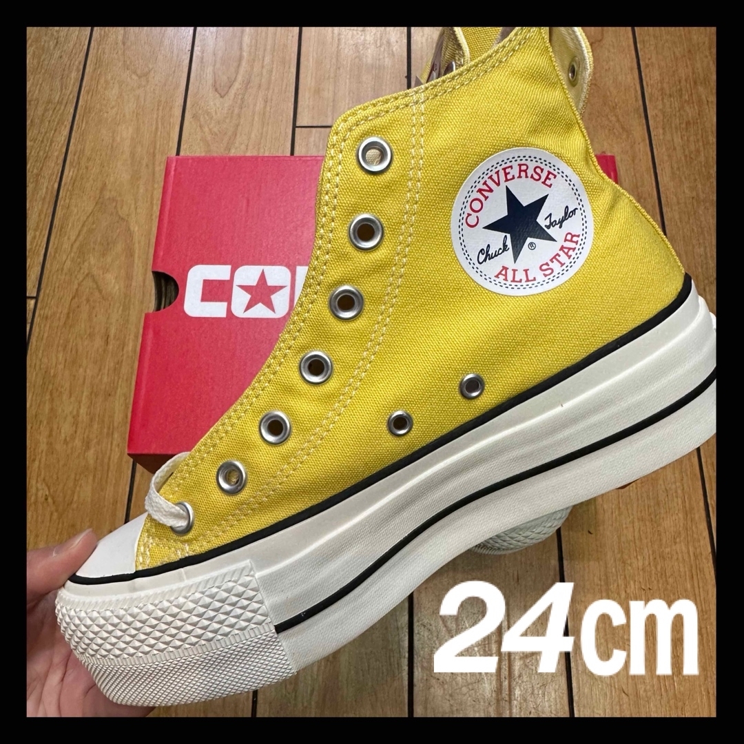 ALL STAR（CONVERSE）(オールスター)の✨新品・限定✨コンバース オールスター リフテッド イエロー 厚底 スニーカー レディースの靴/シューズ(スニーカー)の商品写真