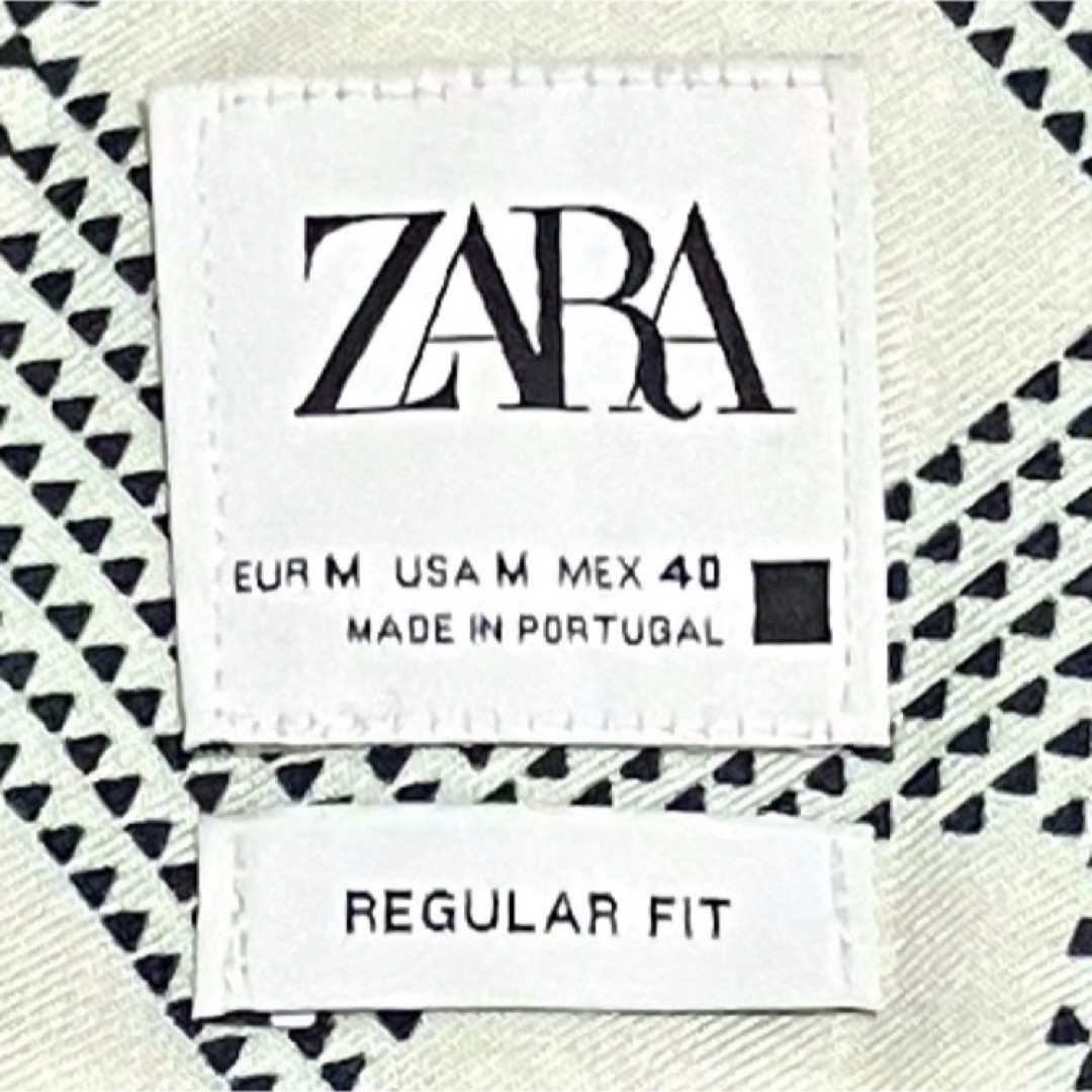 ZARA(ザラ)の【人気】ZARA　ザラ　レーヨンシャツ　総柄シャツ　幾何学模様　個性的 メンズのトップス(シャツ)の商品写真