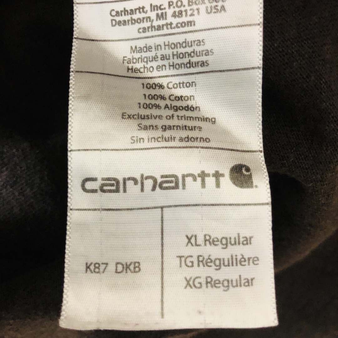 carhartt(カーハート)のカーハートcarhartt 半袖 ダークブラウン XLサイズ メンズのトップス(Tシャツ/カットソー(半袖/袖なし))の商品写真