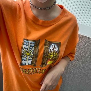 bronze56k ブロンズ tシャツ オレンジ L ストリート 天国と地獄(Tシャツ/カットソー(半袖/袖なし))