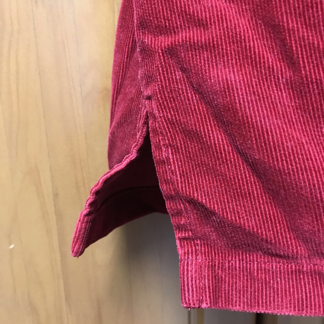 コーデュロイ 赤 ミニスカート レディースのスカート(ミニスカート)の商品写真