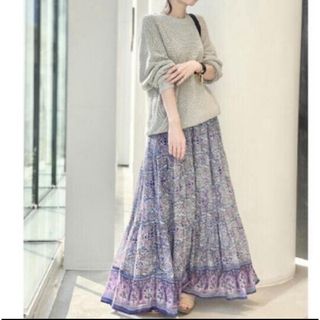 L'Appartement DEUXIEME CLASSE - BLUE BOHEME Cotton Tiered Skirt