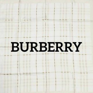 バーバリー(BURBERRY)の★BURBERRY★ スカーフ 大判 チェック シルク ベージュ(バンダナ/スカーフ)