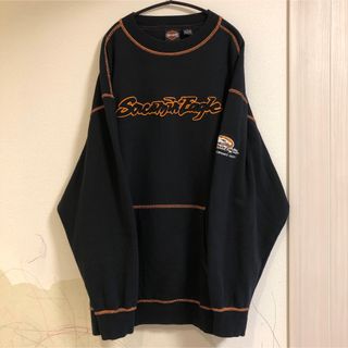 ハーレーダビッドソン(Harley Davidson)の【古着】ハーレーダビッドソン スウェット ステッチ ロゴ ポケット XL(スウェット)