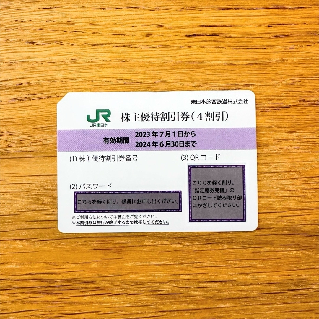 【先着1名】JR東日本ドリームチケット　株主優待割引券（4割引）と株主サービス券 チケットの乗車券/交通券(鉄道乗車券)の商品写真