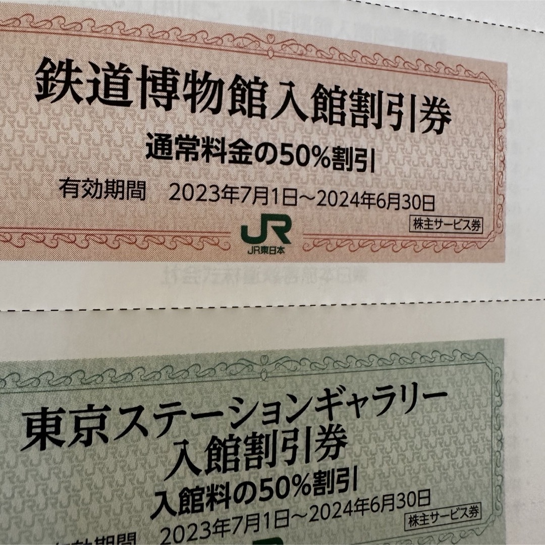 【先着1名】JR東日本ドリームチケット　株主優待割引券（4割引）と株主サービス券 チケットの乗車券/交通券(鉄道乗車券)の商品写真