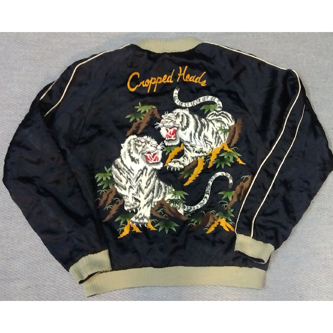 CROPPED HEADSクロップドヘッズ リバーシブルスカジャン 双白虎柄 M CROPPED HEADSクロップドヘッズ リバーシブルスカジャン 双白虎柄 M