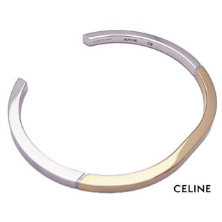 セリーヌ(celine)の新品セリーヌCELINEゴールド＆シルバー　ツートーン　バングル(ブレスレット/バングル)