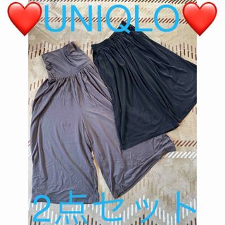 ユニクロ(UNIQLO)の❤️UNIQLO❤️&❤️WORKS❤️ワイドパンツ&ガウチョパンツ❤️(カジュアルパンツ)