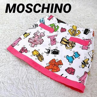 モスキーノ(MOSCHINO)の【MOSCHINO】モスキーノ ミラノ 台形 膝丈 総柄 柄物 スカート(ひざ丈スカート)