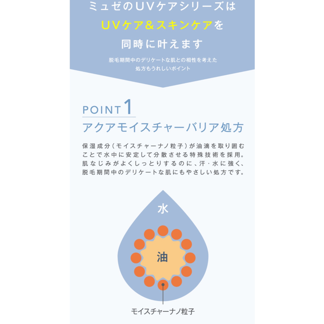 ミュゼコスメ UVブロックプロ SPF50+ PA++++ コスメ/美容のボディケア(日焼け止め/サンオイル)の商品写真