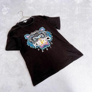 ケンゾー(KENZO)の【KENZO】ケンゾー（S）カラフル 刺繍 ブラック Tシャツ(Tシャツ/カットソー(半袖/袖なし))