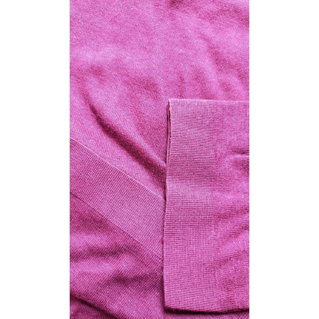AEON(イオン)のTOPVALU　イオン　ヒートテック　八分袖　濃い紫　ひびきにくい　シームレス レディースの下着/アンダーウェア(アンダーシャツ/防寒インナー)の商品写真