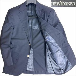 NEWYORKER - J7037 美品 ニューヨーカー 金ボタン 紺ブレザー 紺ブレ A6