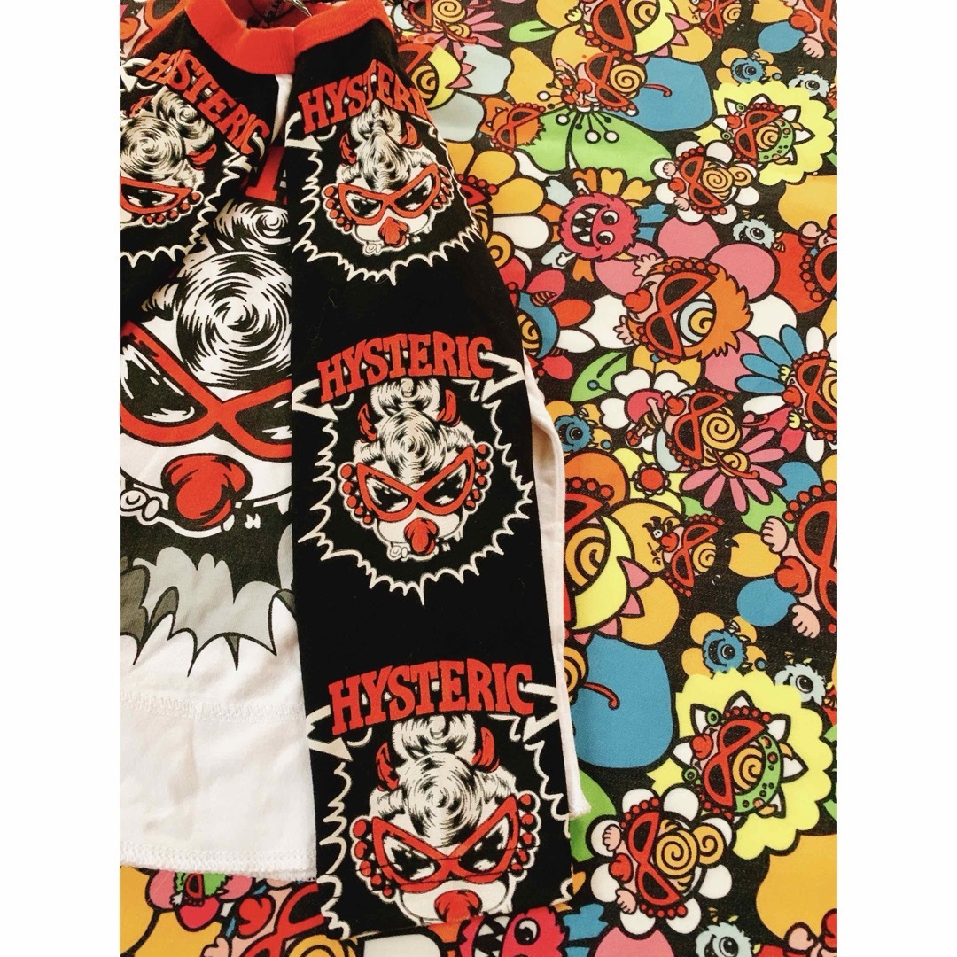 HYSTERIC MINI(ヒステリックミニ)のHYSTERIC  MINI ロングTシャツDEVILMINIプリント ホワイト キッズ/ベビー/マタニティのキッズ服女の子用(90cm~)(Tシャツ/カットソー)の商品写真