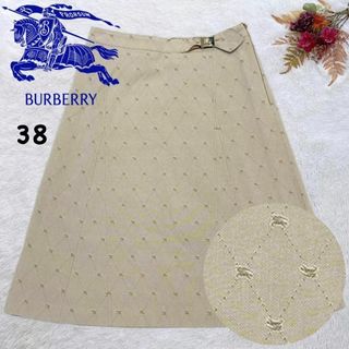 BURBERRY BLUE LABEL - 極美品✨【バーバリーブルーレーベル】スカート ホースロゴ 総柄 デニム 38 M