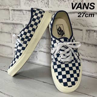 ヴァンズ(VANS)の【美品】VANS AUTHENTIC チェッカーフラッグ ネイビー 27cm(スニーカー)