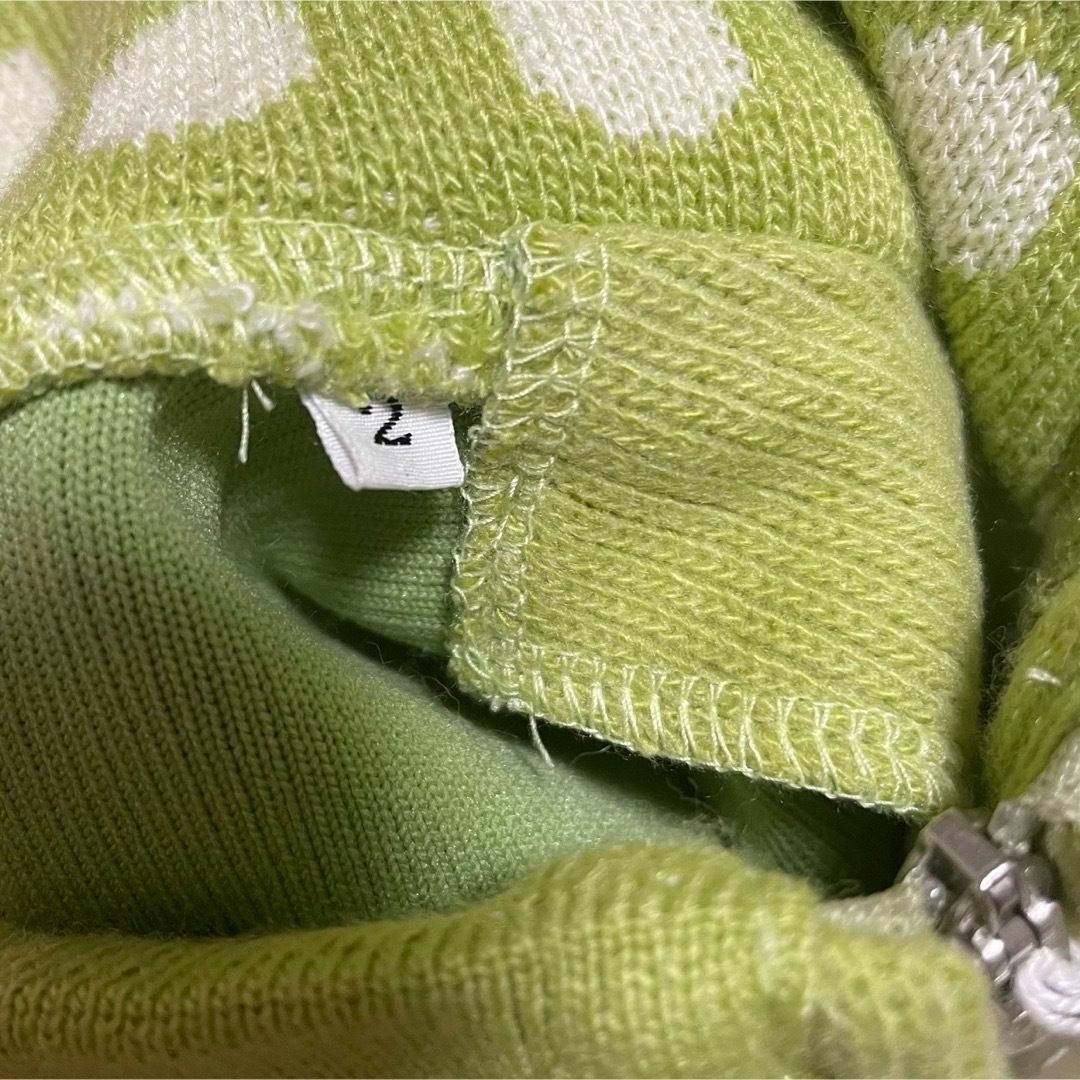 新品未使用　グリーンクラブ　ハーフジップアップニット　スヌーピー　黄緑　Mサイズ メンズのトップス(ニット/セーター)の商品写真