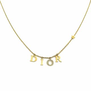 ディオール(Dior)の【在庫一掃】Dior ディオール ネックレス アクセサリー スイングロゴ アジャスター付き ラインストーン    ゴールド レディース 約7.9g【中古品】(ネックレス)