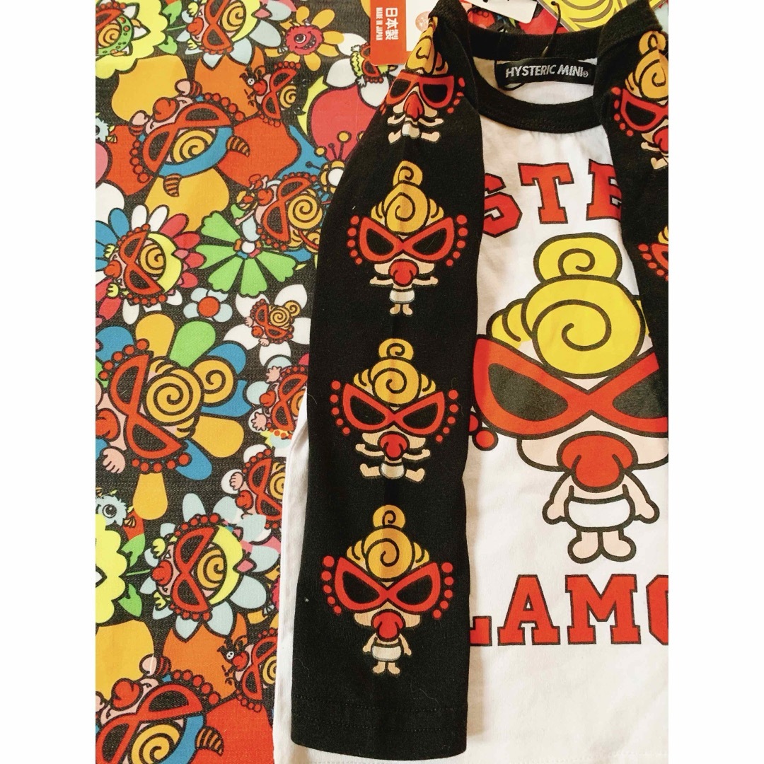 HYSTERIC MINI(ヒステリックミニ)のHYSTERIC  MINI ロングTシャツ LINE MINI ホワイト キッズ/ベビー/マタニティのキッズ服男の子用(90cm~)(Tシャツ/カットソー)の商品写真