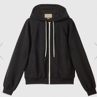 グッチ(Gucci)の新品未使用グッチSサイズジャージージャカードパーカー黒(パーカー)